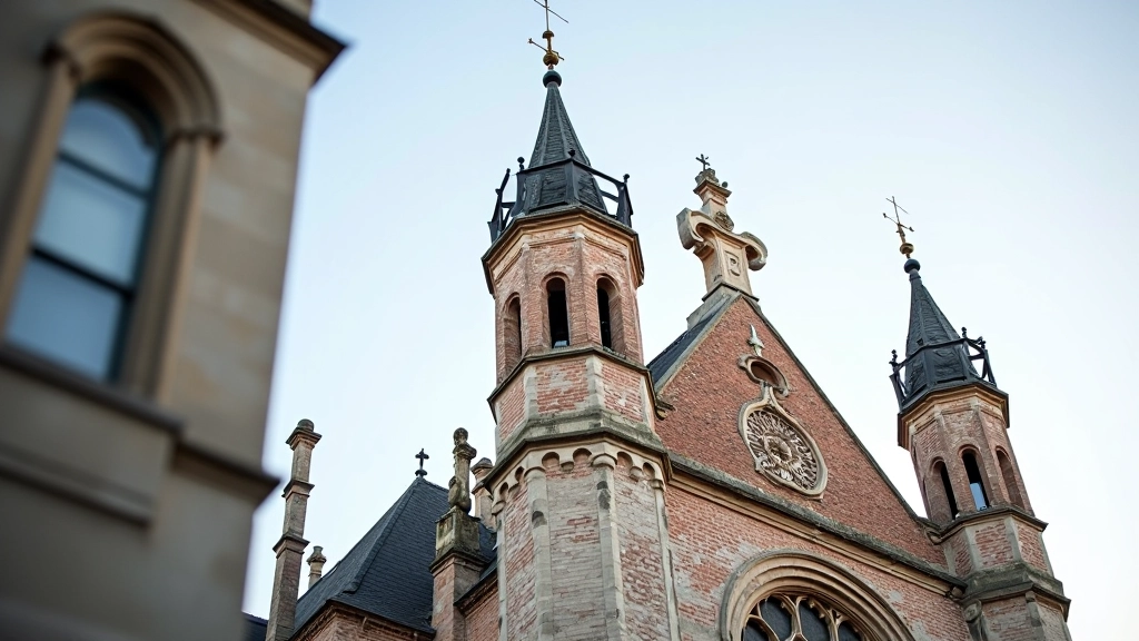 Belffort van Brugge, middeleeuwse toren met geveluitstek, detail van klokkekasten en architectuur